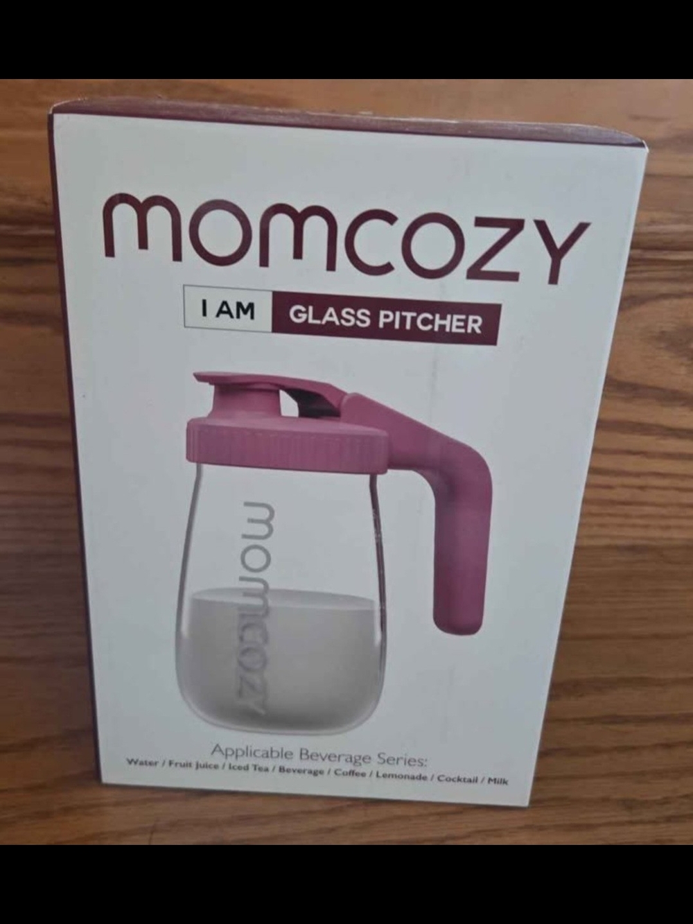 Momcozy Pink Glass Pitcher